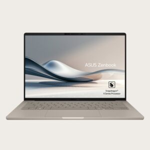 ASUS 13 ASUS Zenbook 14 Snapdragon X X1 26 100 Processor 16GB RAM 1TB SSD Qualcomm Adreno Graphics 14" WUXGA Windows 11 Home Ultrabook - Zabriskie Beige [UX3407QA-QD180W]